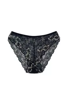 Двойные цветные кружевные женские трусики с высокой талией HNX, черное золото