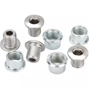 Двойные крепежные болты (m8 x 8,5) и гайки (4 комплекта) Shimano FC-, серебро / серебро / серебро