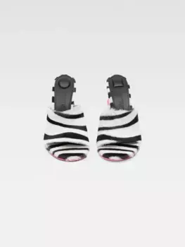 Двойные мюли Jacquemus, черно-белый