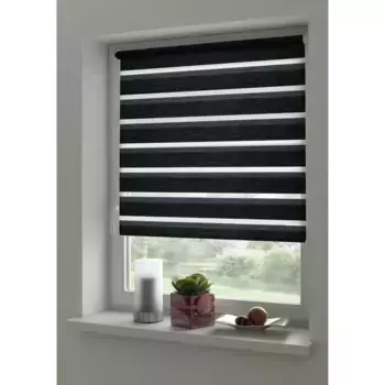 Двойные рулонные шторы my home «Ролелетные шторы с зажимом Duo», светозащита, экран для конфиденциальности, без сверления, свободно висит, предварительно смонтирован на монтажной рейке, антрацит/серый