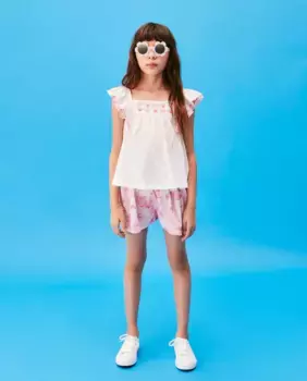 Двойные шифоновые шорты для девочек Kids El Corte Ingls, красный