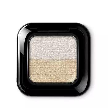 Двойные тени для век 01 металлик белый/настоящее золото, 2,5 г Kiko Milano New bright duo eyeshadow