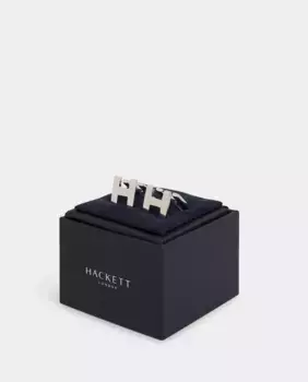 Двойные запонки Hackett с монограммой H, серебряный