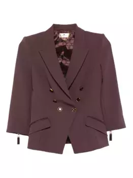 Двубортная куртка Elisabetta Franchi, коричневый