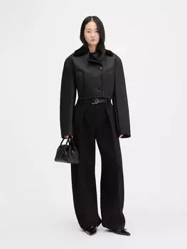 Двубортная куртка из овчины JACQUEMUS The Marino jacket, черный