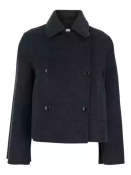 Двубортная куртка с расклешенными рукавами Semicouture, серый