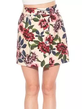 Двубортная мини-юбка Cyrus Alexia Admor, цвет Beige Floral