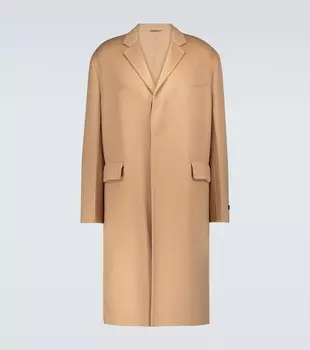 Двубортное кашемировое пальто Prada, Cammello
