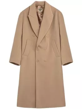 Двубортное пальто A Paper Kid, нейтральный цвет