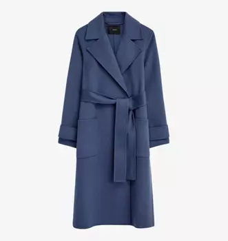 Двубортное пальто Arline из смеси шерсти и кашемира Joseph, цвет harbour