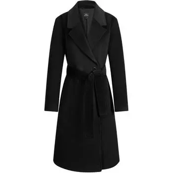 Двубортное пальто ARMANI EXCHANGE, черный