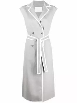 Двубортное пальто без рукавов Fabiana Filippi, серый