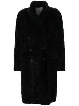 Двубортное пальто Brunello Cucinelli, синий
