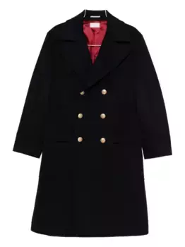 Двубортное пальто Brunello Cucinelli, синий
