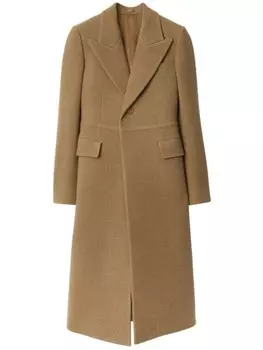 Двубортное пальто Burberry, коричневый