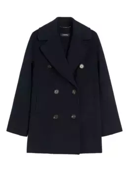 Двубортное пальто Caban 'S Max Mara, синий