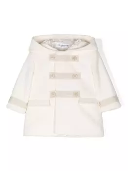 Двубортное пальто Colorichiari, нейтральный цвет