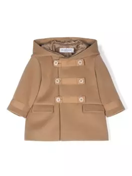 Двубортное пальто Colorichiari, нейтральный цвет