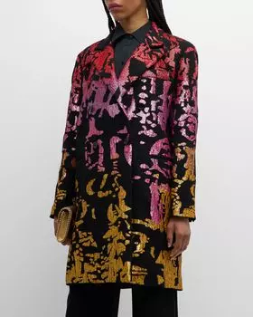 Двубортное пальто Dante's Inferno с пайетками Libertine, цвет Black