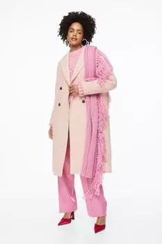 Двубортное пальто H&amp;M, светло-розовый