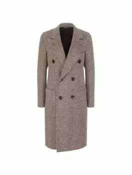 Двубортное пальто Herwin Loro Piana, мультиколор
