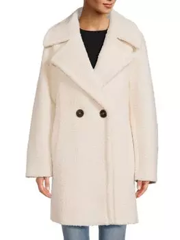 Двубортное пальто из букле Nvlt, цвет Champagne