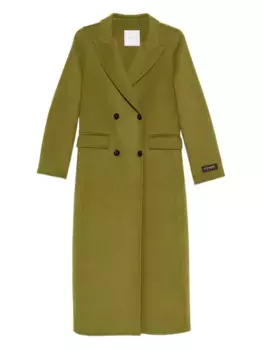 Двубортное пальто из смесовой шерсти ERMANNO FIRENZE, зеленый