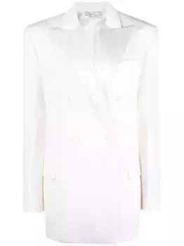 Двубортное пальто из вирджинской шерсти REV, белый