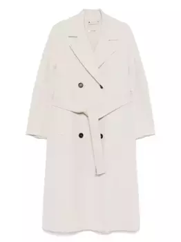 Двубортное пальто из вирджинской шерсти 'S Max Mara, нейтральный