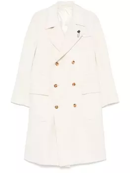 Двубортное пальто Lardini, белый
