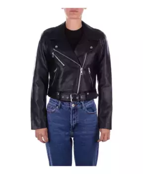 Двубортное пальто на молнии Only, черный