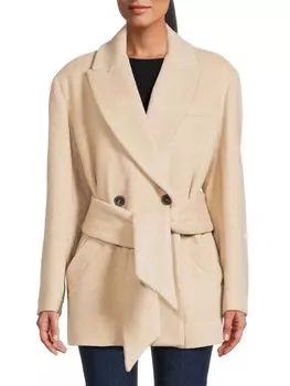 Двубортное пальто Oneria из натуральной шерсти Iro, бежевый