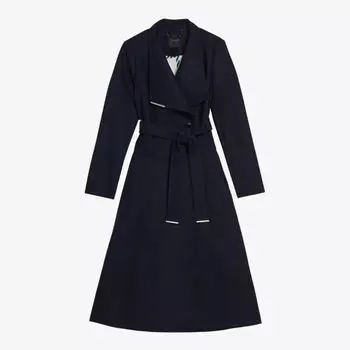 Двубортное пальто Roseika из смесовой шерсти Ted Baker, синий