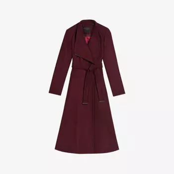 Двубортное пальто Roseika из смесовой шерсти Ted Baker, красный