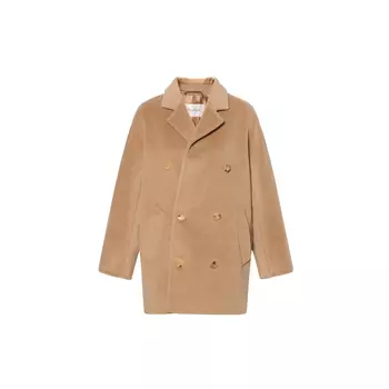 Двубортное пальто с длинными рукавами MaxMara, Camel