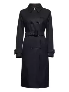 Двубортное пальто с поясом Herno, синий