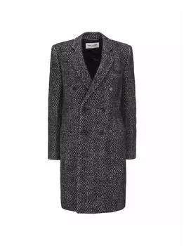 Двубортное пальто Saint Laurent