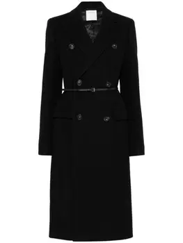 Двубортное пальто Sportmax, черный