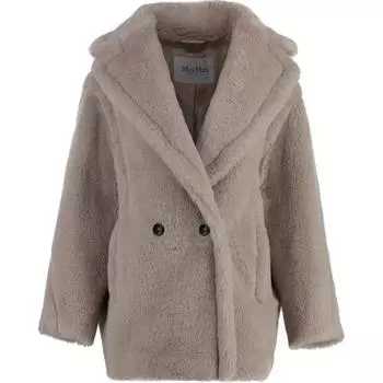 Двубортное пальто-тедди Max Mara Olga MaxMara, Sand
