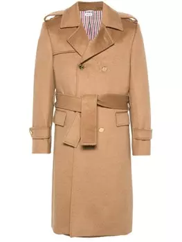 Двубортное пальто Thom Browne, коричневый