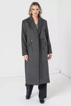 Двубортное пальто United Colors Of Benetton, черный
