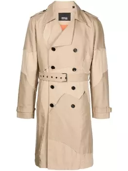 Двубортное пальто в клетку Mostly Heard Rarely Seen, коричневый