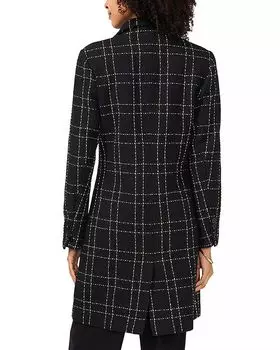Двубортное пальто в клетку VINCE CAMUTO, черный
