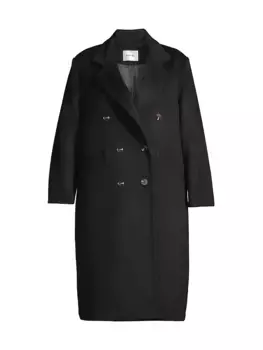 Двубортное пальто в стиле «автомобиль» Baacal, Plus Size, черный