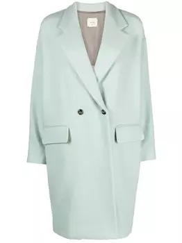 Двубортное шерстяное пальто Alysi, синий
