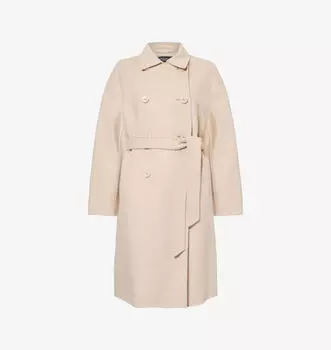 Двубортное шерстяное пальто Avenue Weekend Max Mara, желтый