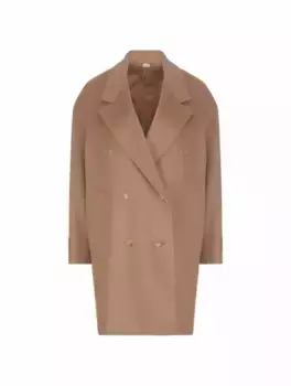 Двубортное шерстяное пальто Gucci, бежевый