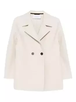 Двубортное шерстяное пальто Harris Wharf London, нейтральный