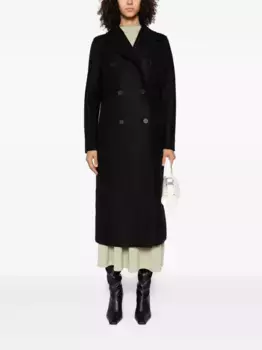 Двубортное шерстяное пальто Harris Wharf London, черный