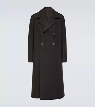 Двубортное шерстяное пальто new bell Rick Owens, коричневый